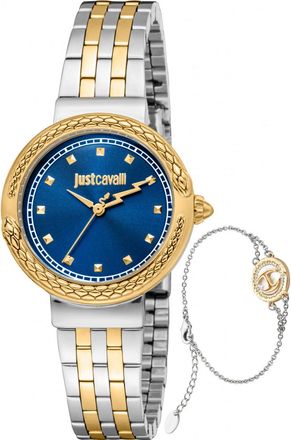Just Cavalli Womens JC1L311M0065 Ladies Brave Snake Watch and Bracelet Gift Set - Gold - One Size