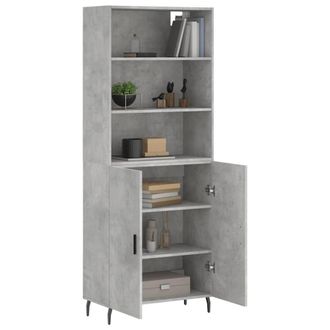 Berkfield Home Highboard Concrete Grey 69.5x34x180 cm Engineered Wood