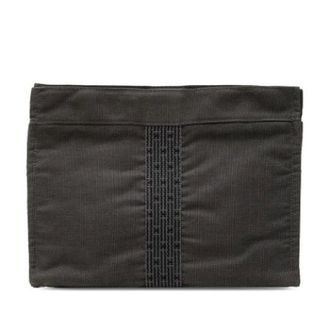Herm&egrave;s Pre-owned Clutches, female, Gray, Size: ONE SIZE Pre-owned Herline Clutch