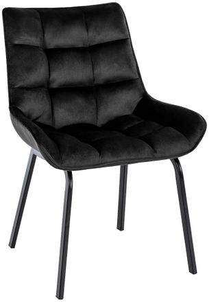 Clp Silla De Comedor Saranda Negro Terciopelo