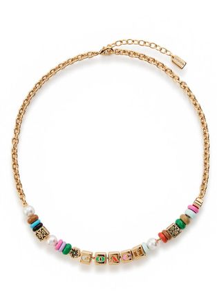 Coach Logo Beaded Necklace - Multicoloured - One Size