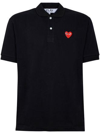 Comme Des Gar&ccedil;ons Polo Shirt with Red Heart Emblem