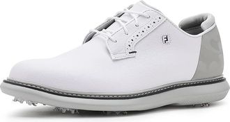 FootJoy Traditions Blucher Mens Shoes White/Gray Camo : 10.5 D - Medium, Leather