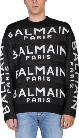 Balmain Jersey With Logo-Uomo