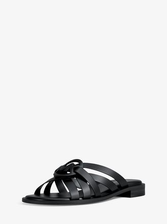 Michael Kors Erika Leather Slide Sandal