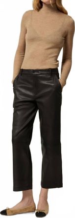 SPRWMN Pre-Loved Leather Cropped Trouser In Black