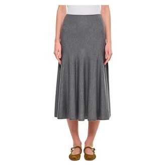 Khaite Midi Skirts, female, Gray, M, Lunghezza Midi Skirt