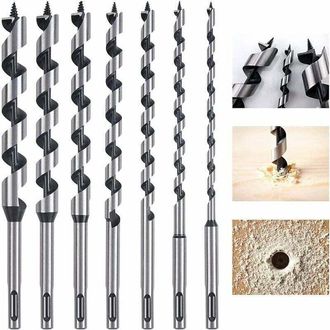 OEM Juego De 7 Brocas Para Madera Sds-plus, Cortador De Agujeros En Espiral De Acero Al Carbono, Kit De Herramientas Para Trabajar La Madera. Herramientas