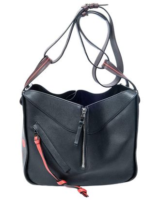 Loewe Black & Red Calfskin Leather Small Polka Dot Hammock, Never Carried (Authentic Pre-Loved)
