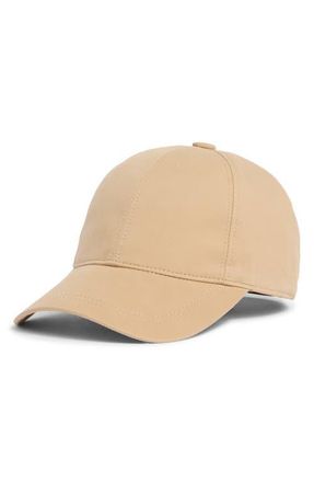 Vince Lux Adjustable 6-Panel Cotton Gabardine Baseball Cap in Camel at Nordstrom, Size Large