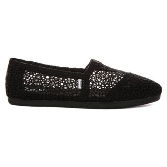 Toms Alpargata Classic Crochet - female - TOMS - Ballerina Shoes - Black - 3 1/2 UK - Shoes
