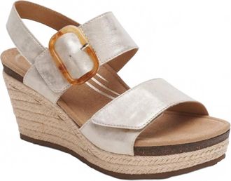 Aetrex Womens Ashley Wedge In Champagne