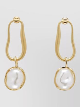 Cult Gaia true drop earrings gold tone pearls
