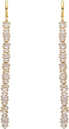 Eye Candy Los Angeles Clara CZ Linear Drop Earrings in Gold at Nordstrom Rack