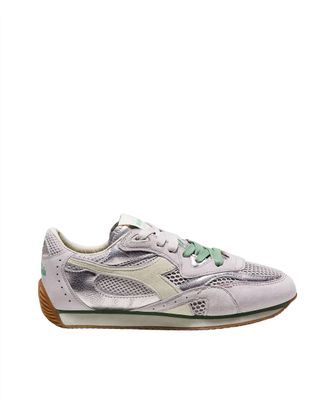 Diadora Stonewash Pigskin Leather Metallic Sneakers