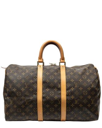 Louis Vuitton Brown Monogram Canvas Keepall (Authentic Pre-Loved)