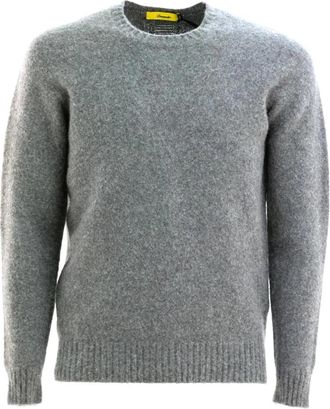 Drumohr Trui met Ronde Hals - Heren - Ronde hals truien - Grijs - XL - Wol - Truien & Vesten