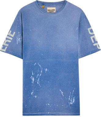 Gallery Dept. Painted French Collector Distressed Cotton T-shirt - Blue - XL