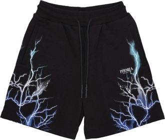 Phobia Archive Lichtgewicht Trainingsshorts - Heren - Bermuda - Zwart - XS - Katoen - Korte Broeken