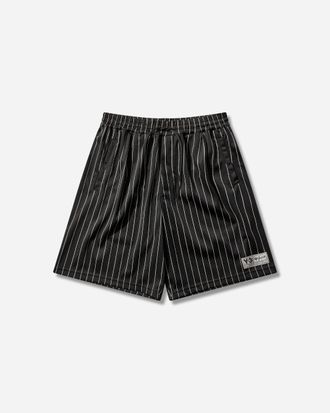 adidas Y-3 Mesh Pinstripe Shorts Black