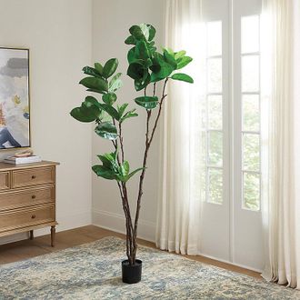 Ballard Designs Faux Tall Rubber Leaf Tree - Ballard Designs