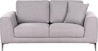 Beliani Beliani - Sofa Fabric Upholstered 2 Seater Comfortable Living Room Modern Grey Reinen
