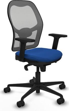 Piqueras y Crespo Piqueras Y Crespo - Jorquera Sincro Malla Gris Similpiel Azul Brazos 2d Base Nailon Ruedas 65mm Nailon