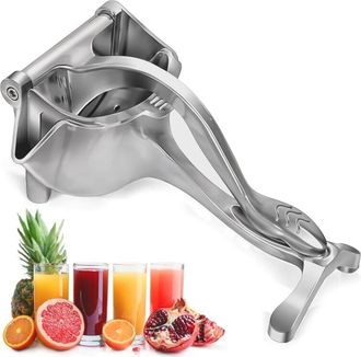 OEM Exprimidor Manual De C&iacute;tricos De Aleaci&oacute;n De Aluminio - Exprimidor Port&aacute;til, Mango Ergon&oacute;mico, F&aacute;cil De Usar, 25 Cm De Longitud, 0,6 L De Capacidad, E