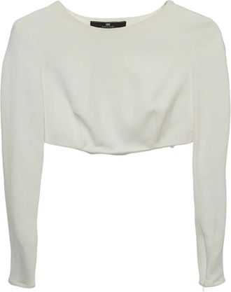 Elisabetta Franchi Top crop asimmetrico Pre-owned - Bianco
