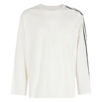 Yohji Yamamoto Long Sleeve Tops, male, White, Size: S Raw Edge Long T-Shirt
