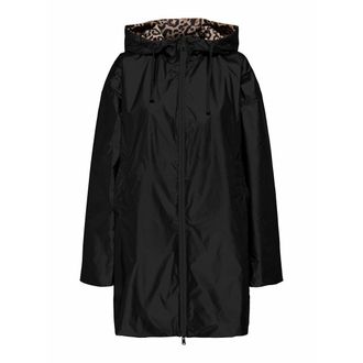 Only Omkeerbare regenjas met luipaardprint en kap