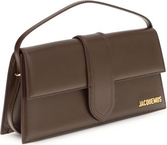 Jacquemus Womens Le Bambino Long Handbag Brown Calf Leather Bos Taurus Shoulder Bags