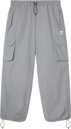 Off-white logo-embellished parachute pants - Grey