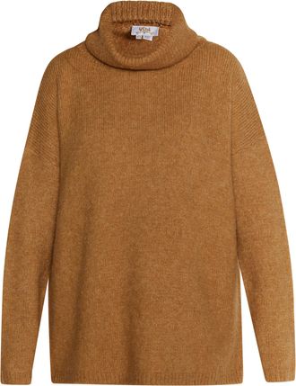 Usha Gebreide trui Dames Kameel