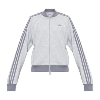 adidas Track Top - Dames - Vesten met rits - Grijs - 2XS - Katoen - Hoodies & sweatvesten