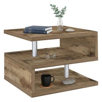Dmora Mesa De Centro Gianni, Mesita De Sal&oacute;n, Unidad Baja De Almacenamiento, Mesa De Centro, 55x55h41 Cm, Arce - Dmora