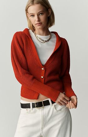 Maeve V-Neck Heart Cardigan Sweater
