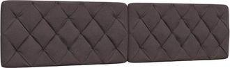 vidaXL Cabecero De Cama Acolchado Tela Marr&oacute;n Oscuro 200 Cm Vidaxl