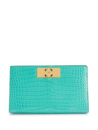 Giuseppe Zanotti Annhita leather clutch - Blue