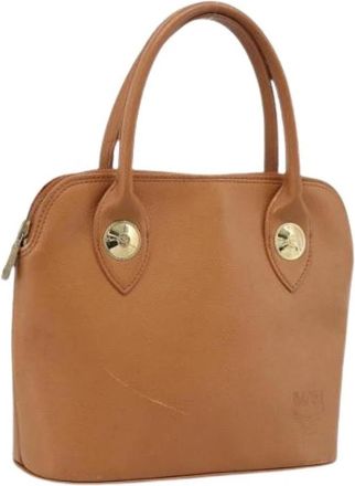 MCM Pre-owned Hand Bag - Dames - Vintage Handtas - Bruin - ONE Size - Leer - Vintage