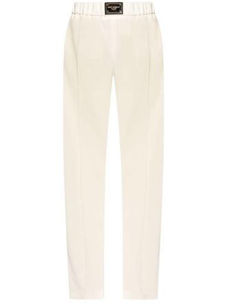 Dolce & Gabbana high-waisted wool trousers - White