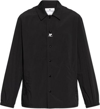 Courr&egrave;ges Printed Coach Jacket - Heren - Zomerjassen - Zwart - L - Polyester - Jassen