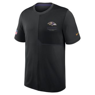 Nike Baltimore Ravens Sideline Coach Nike Mens Dri-FIT NFL Top in Black | 03B2049Y8G-B8B