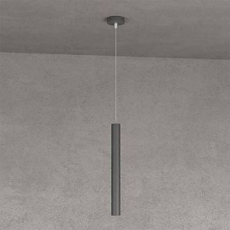 Top-Light Top-light - Lampadario top light round tube 1174 s1 gu10 led cilindro metallo moderno, finitura metallo grigio-antracite
