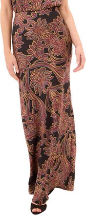 Misa Sierra Skirt In Studded Flora Satin
