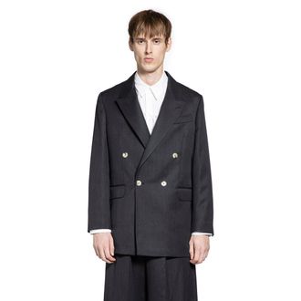 Simone Rocha Double-Breasted Blazer with Daisy embroidery