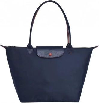 Generic Multipurpose Tote Bag: Foldable Soft Nylon, 3 Sizes, Stylish Water-Resistant Designer Handbag for Work, Travel, Gym (Anniversary Navy Blue,Medium)