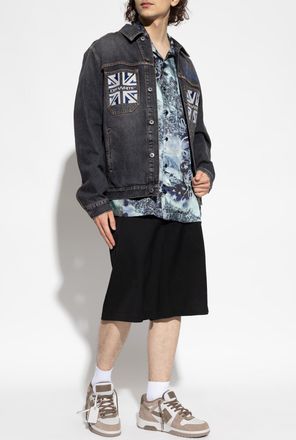 Off-white Shirt With Logo, Mens, Blue