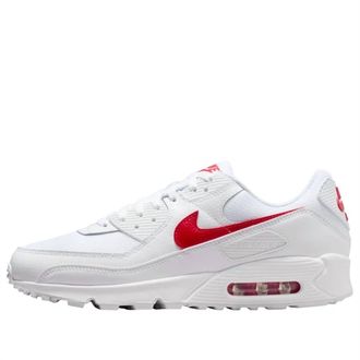 Nike Mens Air Max 90 Shoes In White/red