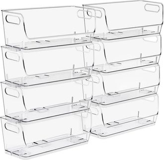 Sorbus Small Wide 8-Pack Stackable Storage Containers